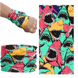 Cache-cou Multicolore à motifs Requins