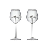 Lot de 2 verres à pied Requin