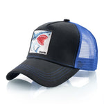 Casquette Requin Écusson noire et bleu marine