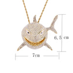 taille pendentif collier requin chaîne cubaine