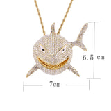 taille pendentif collier requin chaîne cubaine