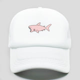 Casquette Requin Rose - blanche