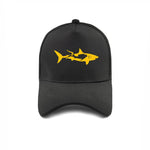 Casquette Requin Plongée noire avec logo jaune