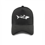 Casquette Requin Plongée noire avec logo blanc
