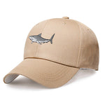 Casquette Grand Requin Blanc - beige avec logo gris