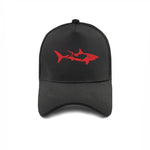 Casquette Requin Plongée noire avec logo rouge