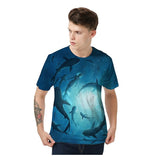 T-Shirt Requin Sirène - porté par un homme