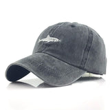 Casquette Requin Gris - noire délavée