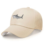 Casquette Grand Requin Blanc - beige avec logo gris