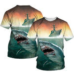 T-Shirt Requin Navire - vu de dos et de face