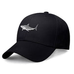 Casquette Grand Requin Blanc - noire avec logo gris