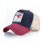 Casquette Requin Écusson rouge et bleu marine