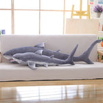 Peluche Grand Requin Blanc petit et grand