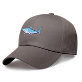 Casquette Grand Requin Blanc - grise avec logo bleu