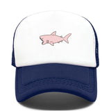 Casquette Requin Rose - bleu marine