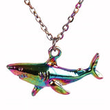 Collier Requin Nageoire arc en ciel