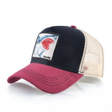 Casquette Requin Écusson rouge et noire