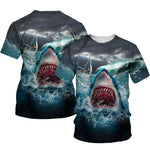 T-Shirt Requin Voile - vu de face et de dos