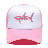 Casquette SHARK - rose et blanche avec logo rose