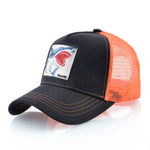 Casquette Requin Écusson noire et orange