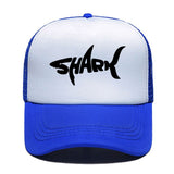 Casquette SHARK - bleue et blanche avec logo noir