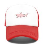 Casquette Requin Rose - rouge