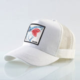 Casquette Requin Écusson blanche