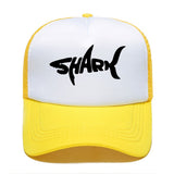 Casquette SHARK - jaune et blanche avec logo noir
