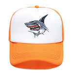 Casquette Requin Énervé - orange et Blanche