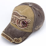 Casquette Requin Vintage marron vu du dessus