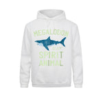 Sweat Requin Esprit Megalodon blanc