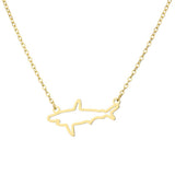 Collier Requin Discret doré