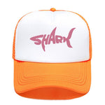 Casquette SHARK - orange et blanche avec logo rose
