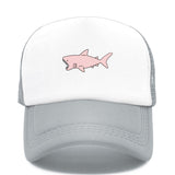 Casquette Requin Rose - grise