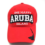 Casquette Requin Aruba Island rouge vu de face