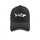 Casquette Requin Plongée noire avec logo blanc
