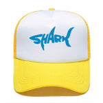 Casquette SHARK - jaune et blanche avec logo bleu