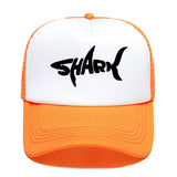 Casquette SHARK - orange et blanche avec logo noir