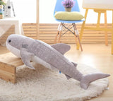 peluche requin baleine gris