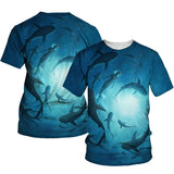 T-Shirt Requin Sirène - devant et derrière