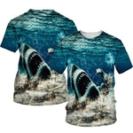 T-Shirt Requin Musclé - vu de dos et de face