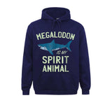 Sweat Requin Esprit Megalodon bleu foncé