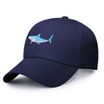 Casquette Grand Requin Blanc - bleu marine avec logo bleu