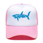 Casquette SHARK - rose et blanche avec logo bleu