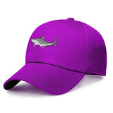 Casquette Grand Requin Blanc - violette avec logo gris