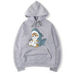 Sweat Requin Chat gris