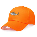 Casquette Grand Requin Blanc - orange avec logo gris