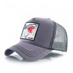 Casquette Requin Écusson gris foncé