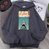 Sweat Requin Manga gris foncé