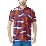 Polo Rouge à motifs Requins